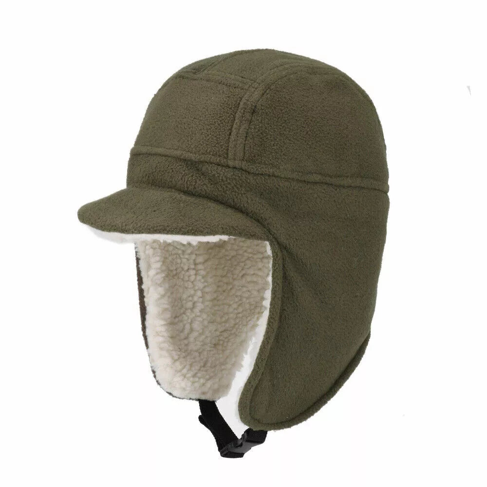 Men's Fleece Thermal Cap Army Green