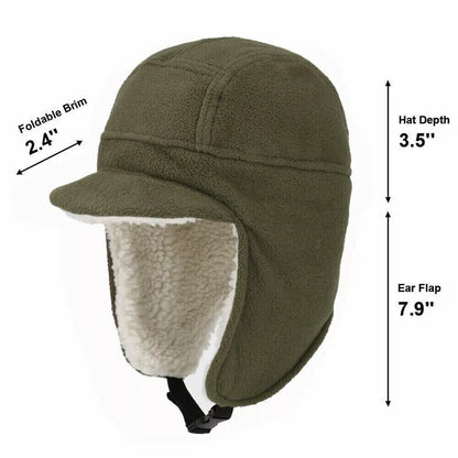 Men's Fleece Thermal Cap Army Green